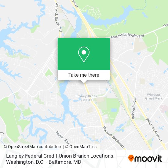 Langley Federal Credit Union Branch Locations map