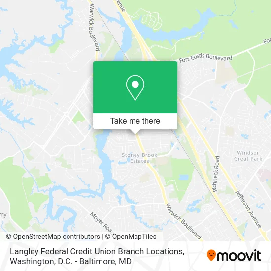 Langley Federal Credit Union Branch Locations map