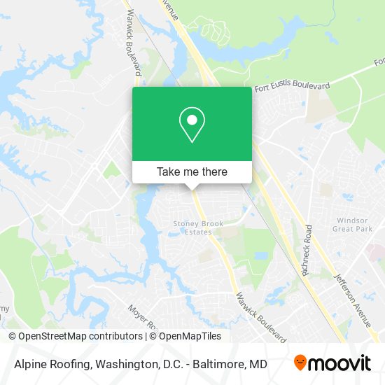 Alpine Roofing map