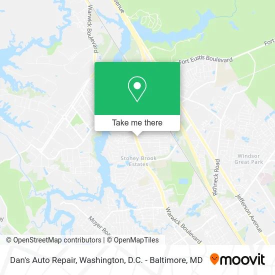 Dan's Auto Repair map