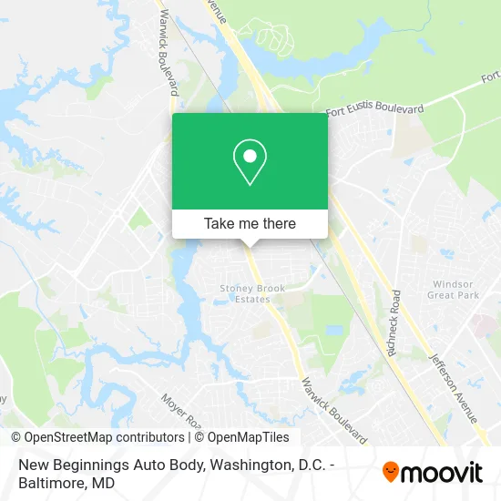 New Beginnings Auto Body map