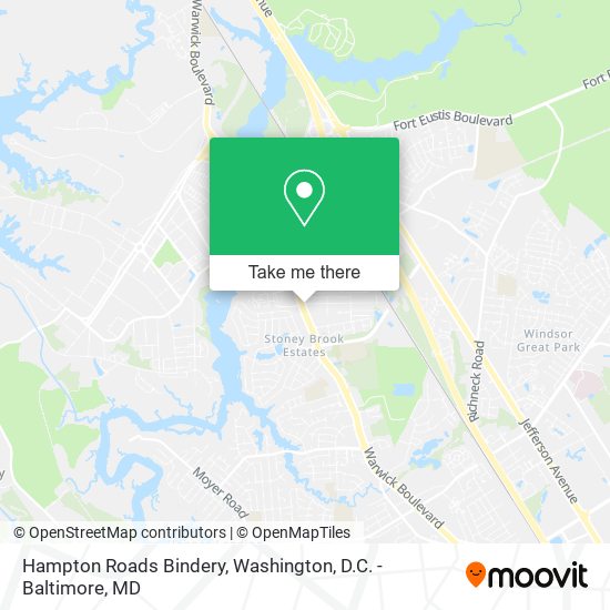 Mapa de Hampton Roads Bindery