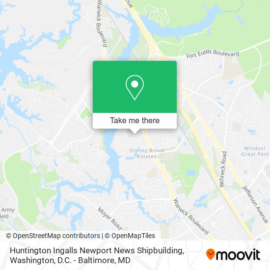 Huntington Ingalls Newport News Shipbuilding map