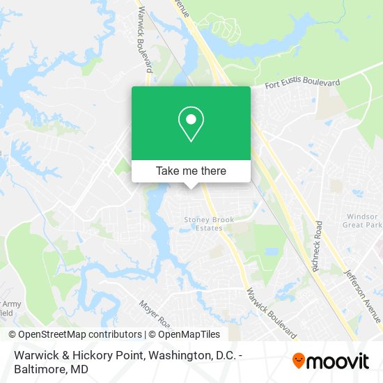 Warwick & Hickory Point map