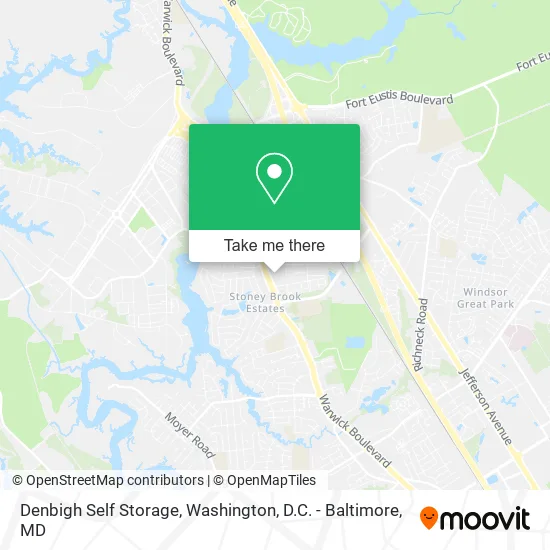 Denbigh Self Storage map