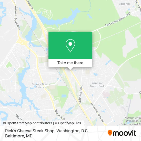 Rick's Cheese Steak Shop map