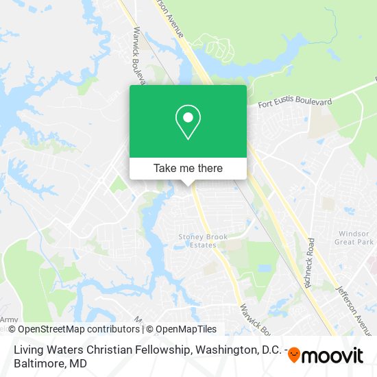 Living Waters Christian Fellowship map