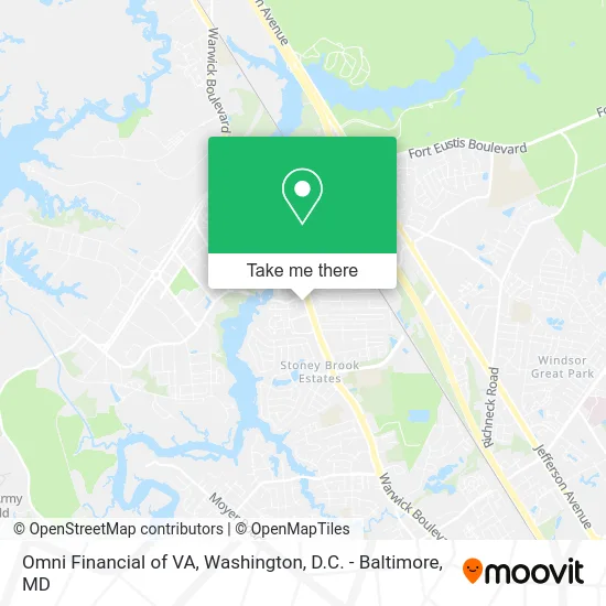 Omni Financial of VA map