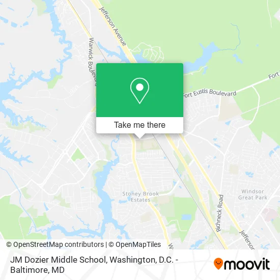 JM Dozier Middle School map