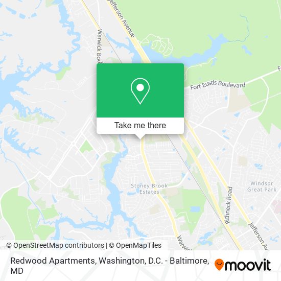Redwood Apartments map