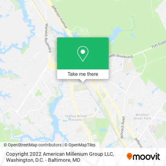 Copyright 2022 American Millenium Group LLC map