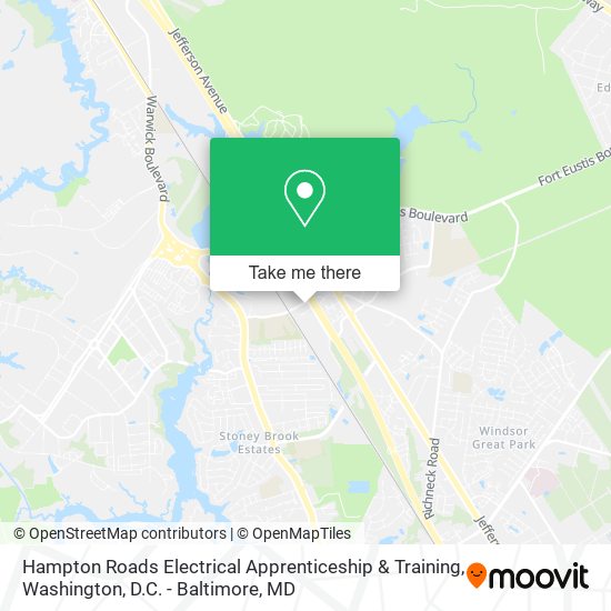 Mapa de Hampton Roads Electrical Apprenticeship & Training