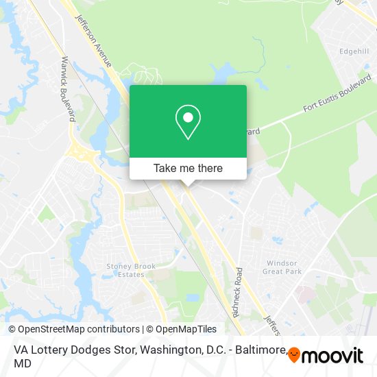VA Lottery Dodges Stor map