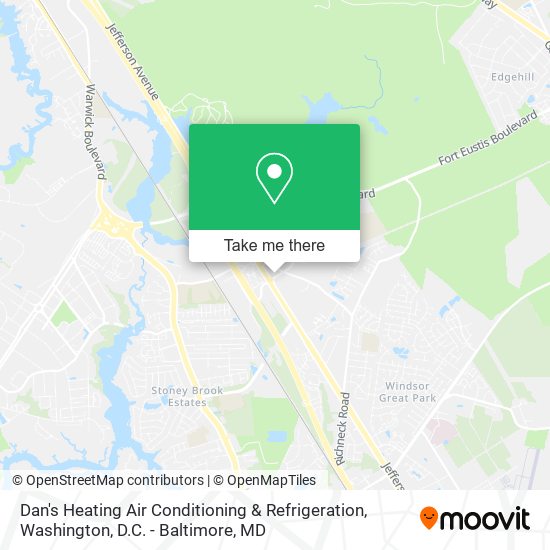 Dan's Heating Air Conditioning & Refrigeration map