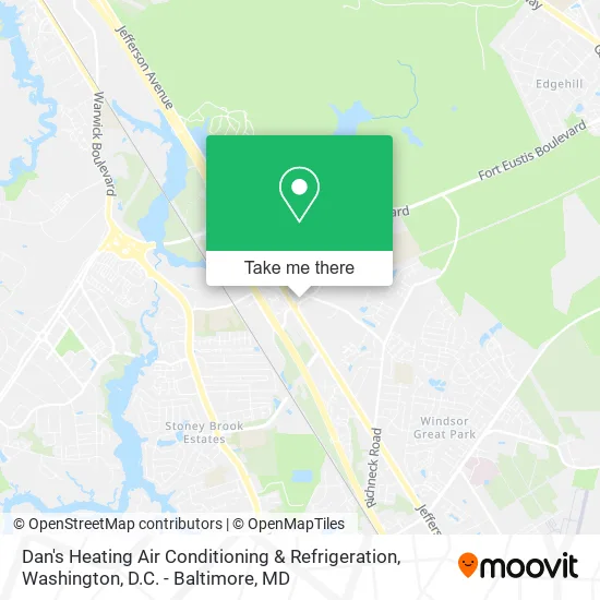 Dan's Heating Air Conditioning & Refrigeration map