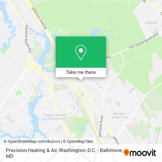 Mapa de Precision Heating & Air