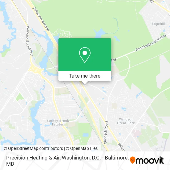 Precision Heating & Air map