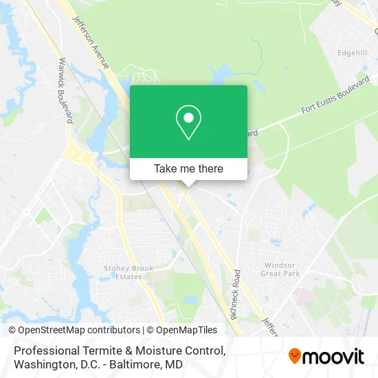 Professional Termite & Moisture Control map