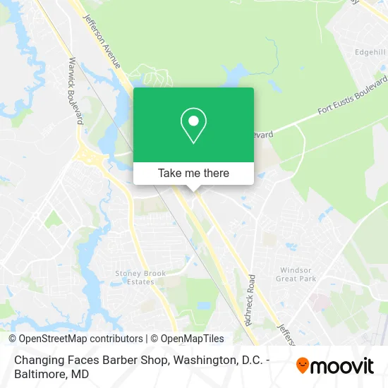 Changing Faces Barber Shop map