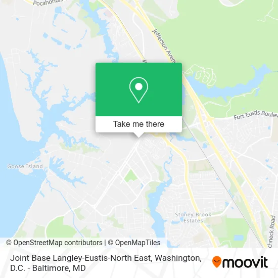 Joint Base Langley-Eustis-North East map