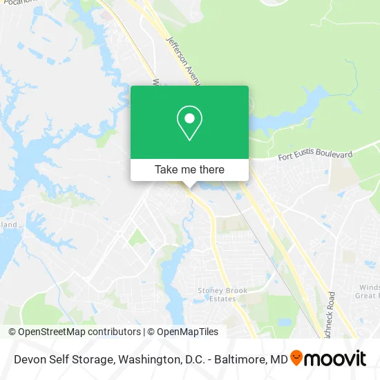 Devon Self Storage map