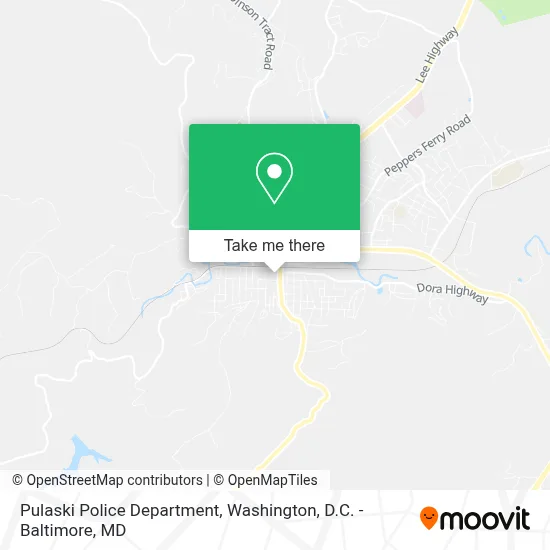 Pulaski Police Department map