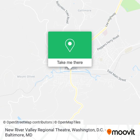 New River Valley Regional Theatre map