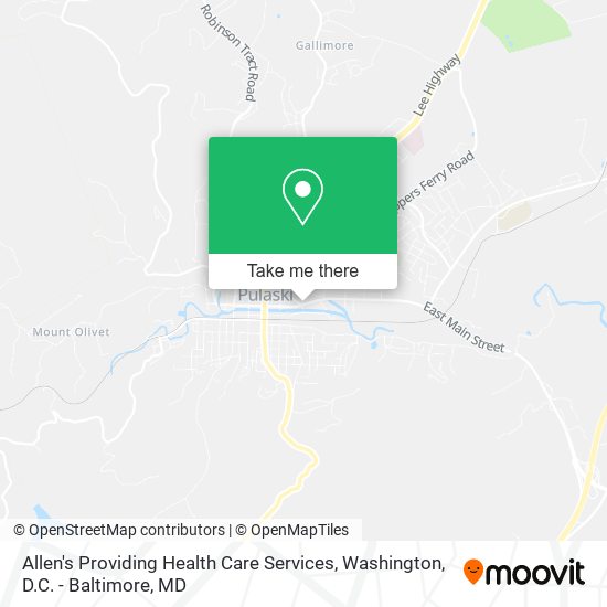 Mapa de Allen's Providing Health Care Services