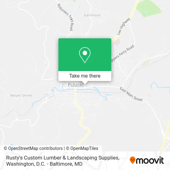 Rusty's Custom Lumber & Landscaping Supplies map