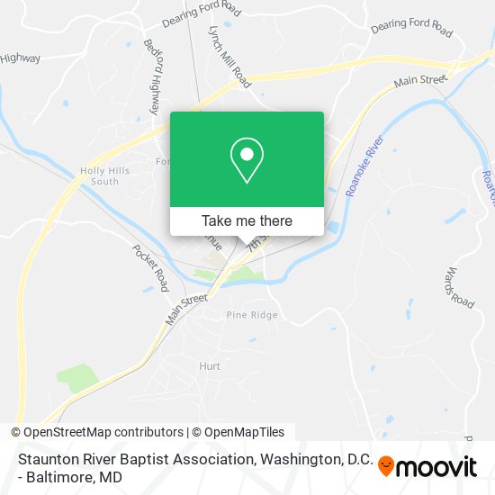 Mapa de Staunton River Baptist Association