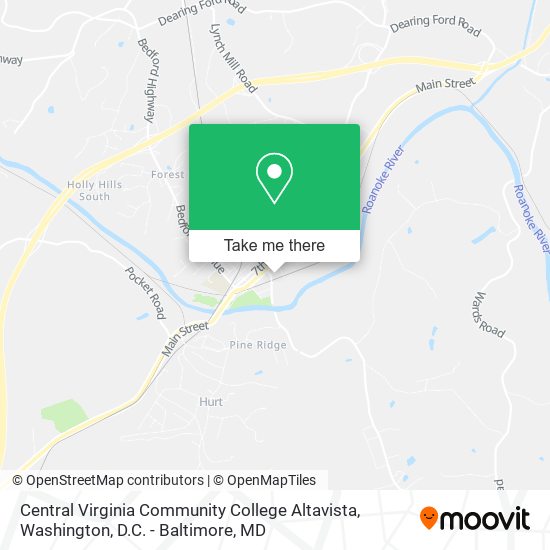 Central Virginia Community College Altavista map