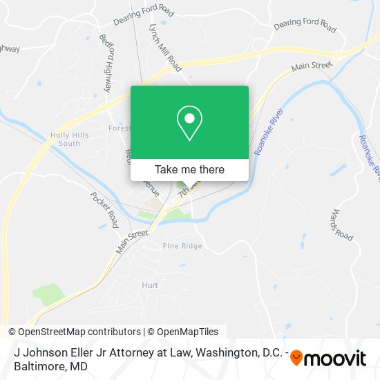 J Johnson Eller Jr Attorney at Law map