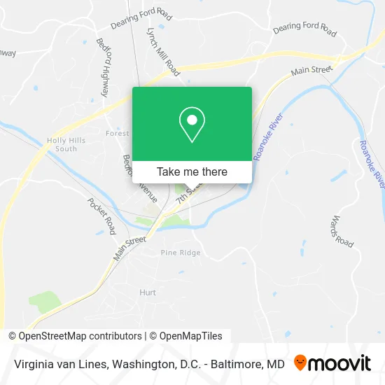 Virginia van Lines map