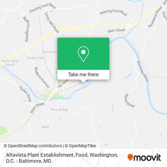 Mapa de Altavista Plant Establishment, Food