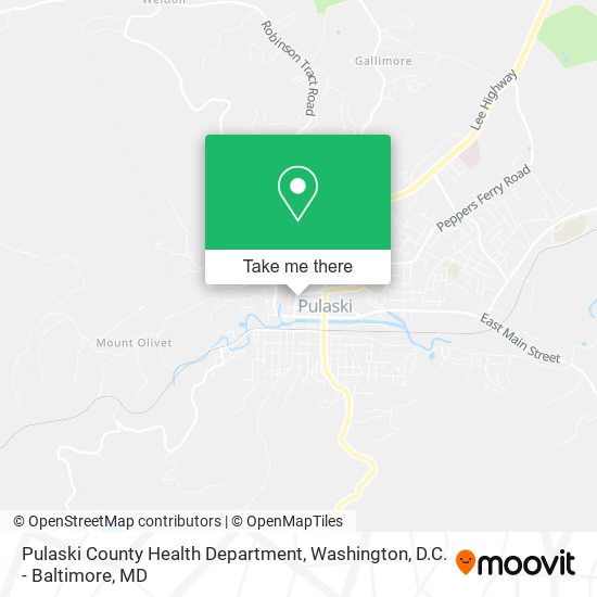 Pulaski County Health Department map