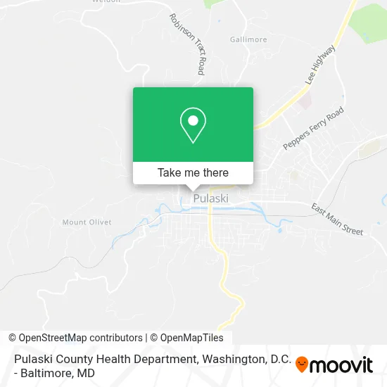 Pulaski County Health Department map