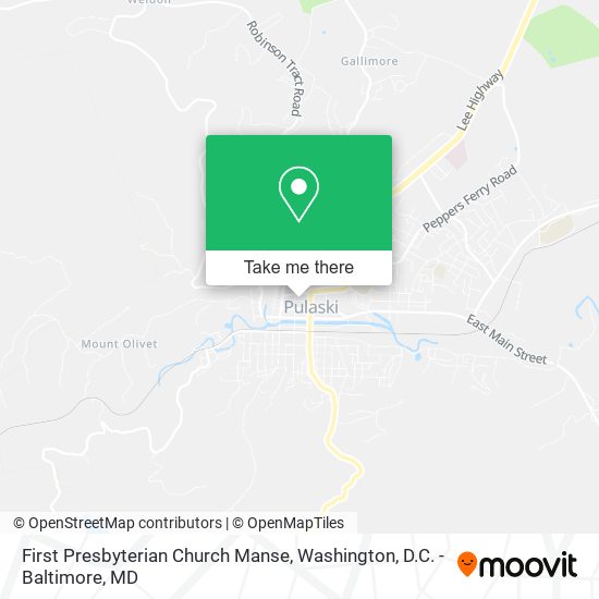 First Presbyterian Church Manse map