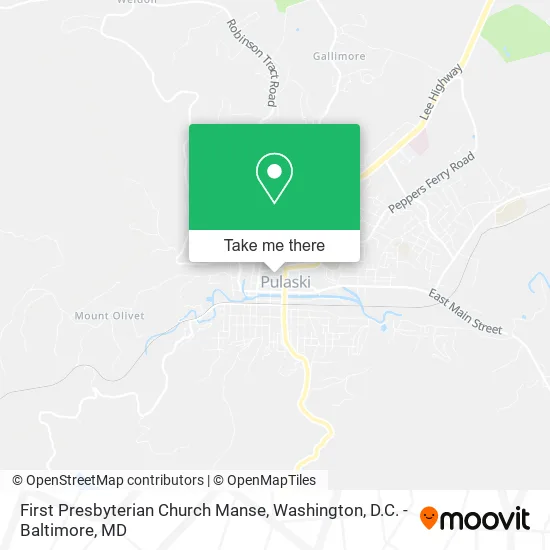 First Presbyterian Church Manse map