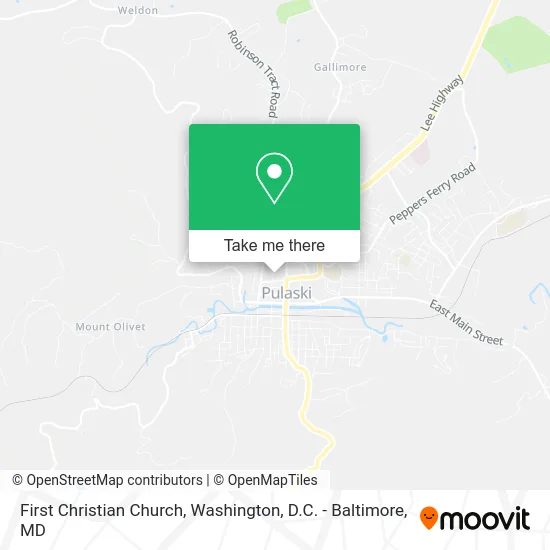 First Christian Church map