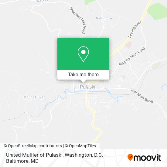 United Muffler of Pulaski map