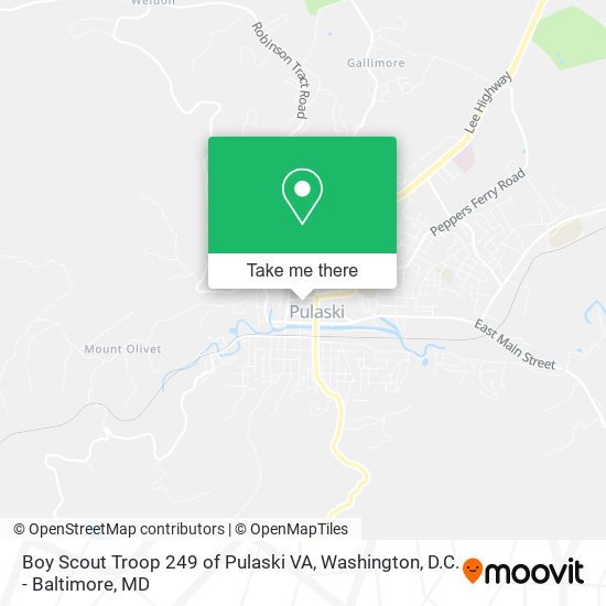 Boy Scout Troop 249 of Pulaski VA map