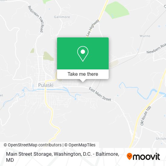 Main Street Storage map