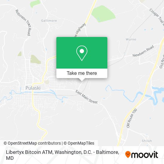 Mapa de Libertyx Bitcoin ATM