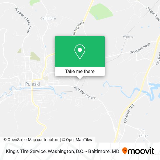 Mapa de King's Tire Service