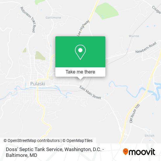 Mapa de Doss' Septic Tank Service