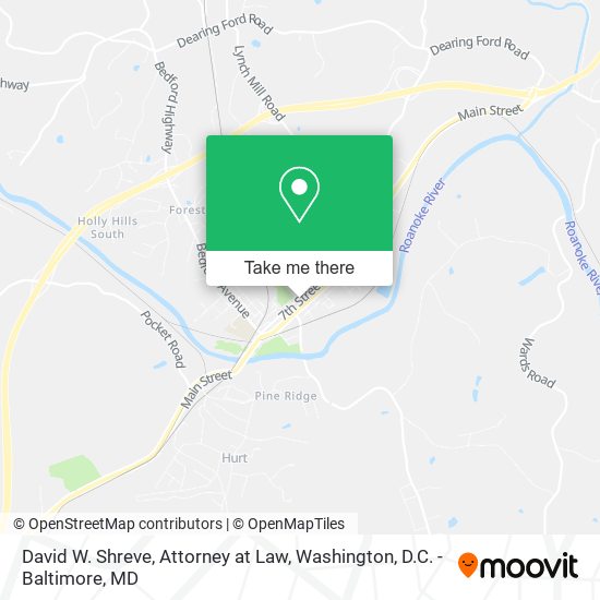 Mapa de David W. Shreve, Attorney at Law