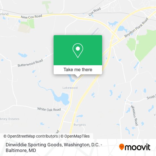 Dinwiddie Sporting Goods map