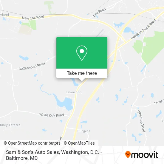 Sam & Son's Auto Sales map