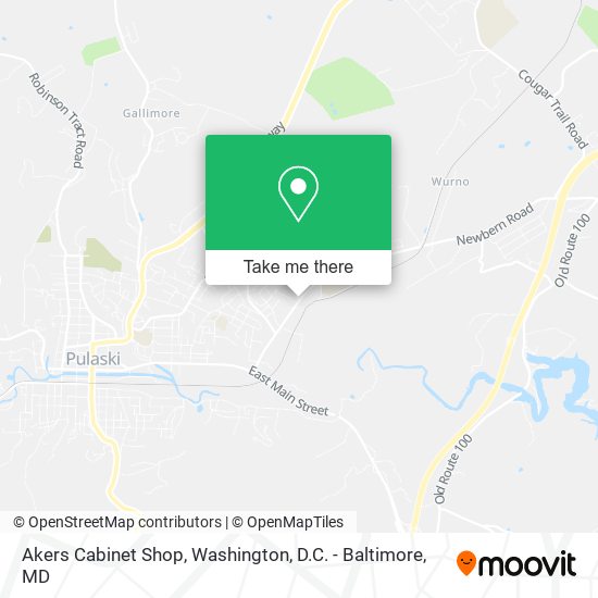 Akers Cabinet Shop map