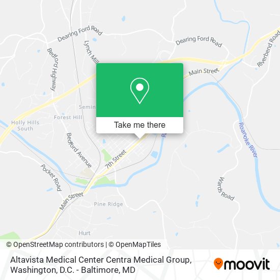 Mapa de Altavista Medical Center Centra Medical Group